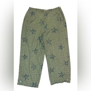 Tommy Bahama Women’s Lightweight Cropped 100% Silk Pants Size 12 Lined